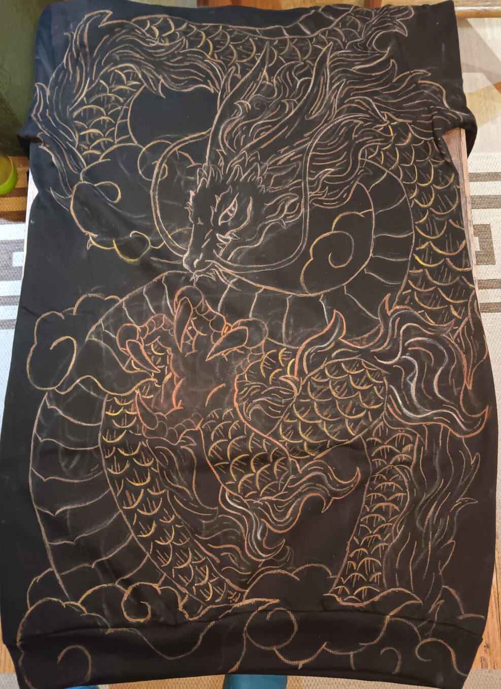 A Dragon drawn with Bleach