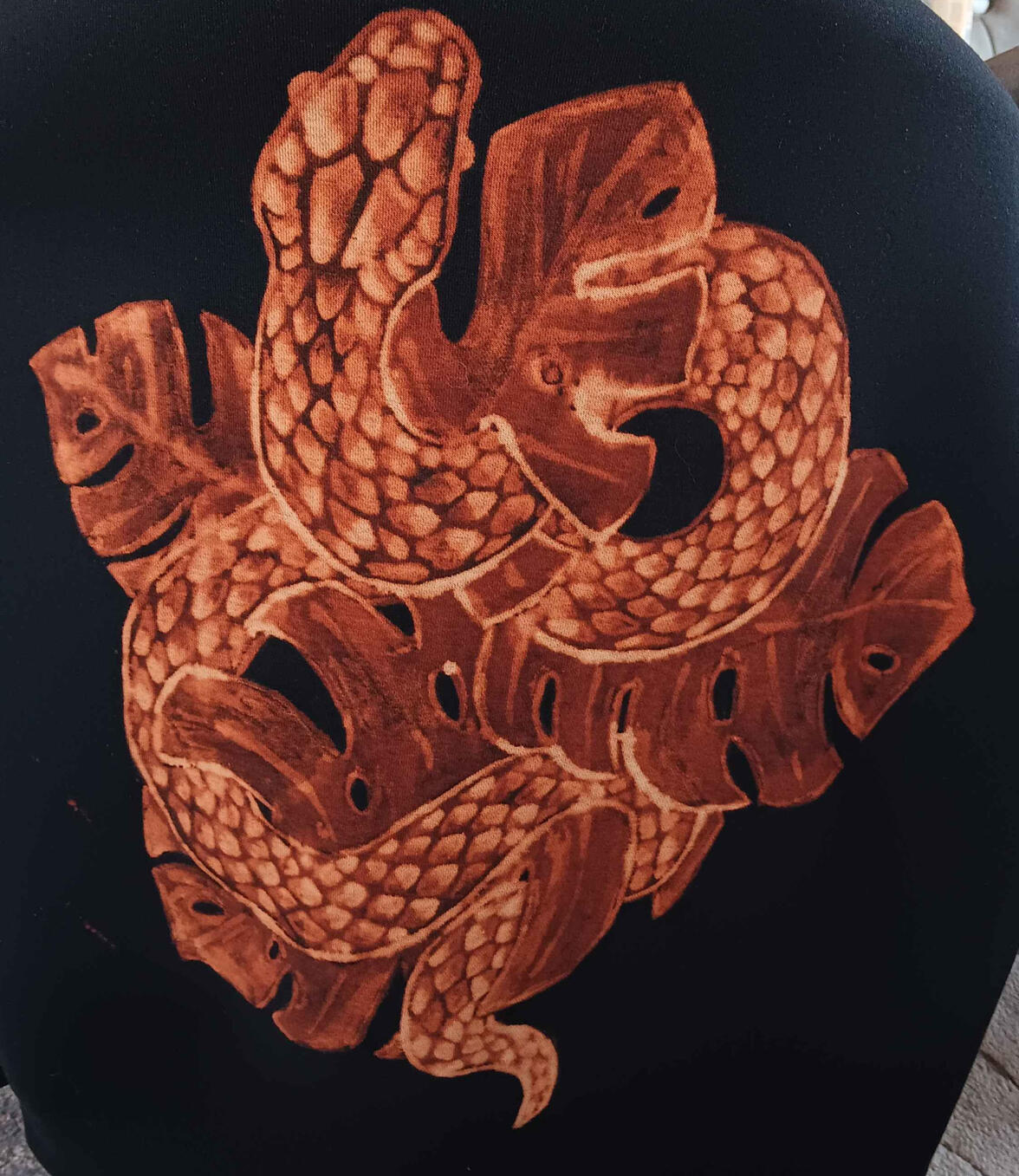A Snake drawn with Bleach